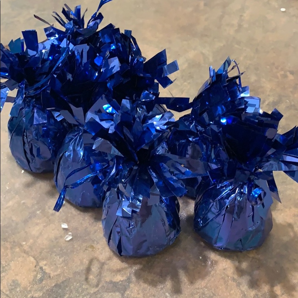 7 Blue Mylar Balloon Weights